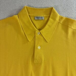 Gran Sasso Polo Shirt Mens S EU 50 Yellow Cotton Italy Luxury